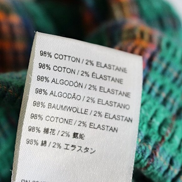 Free People - Fine Line Slim Pants in Green Combo, size Medium - Picture 9 of 9